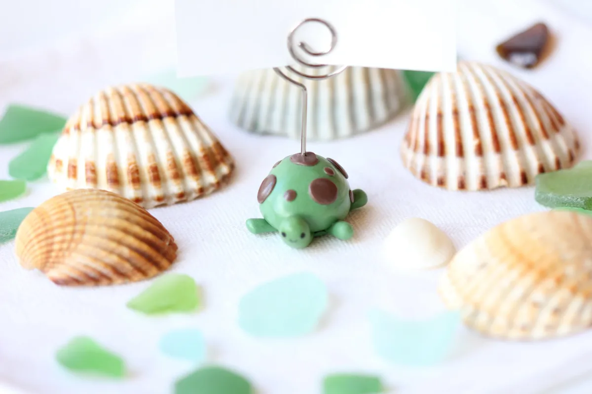 Turtle Figurine Custom Birthday Holiday Name Place Card Holders Table Number Photo Holder Party Favors Beach Wedding Supplies Turtle Lovers 4