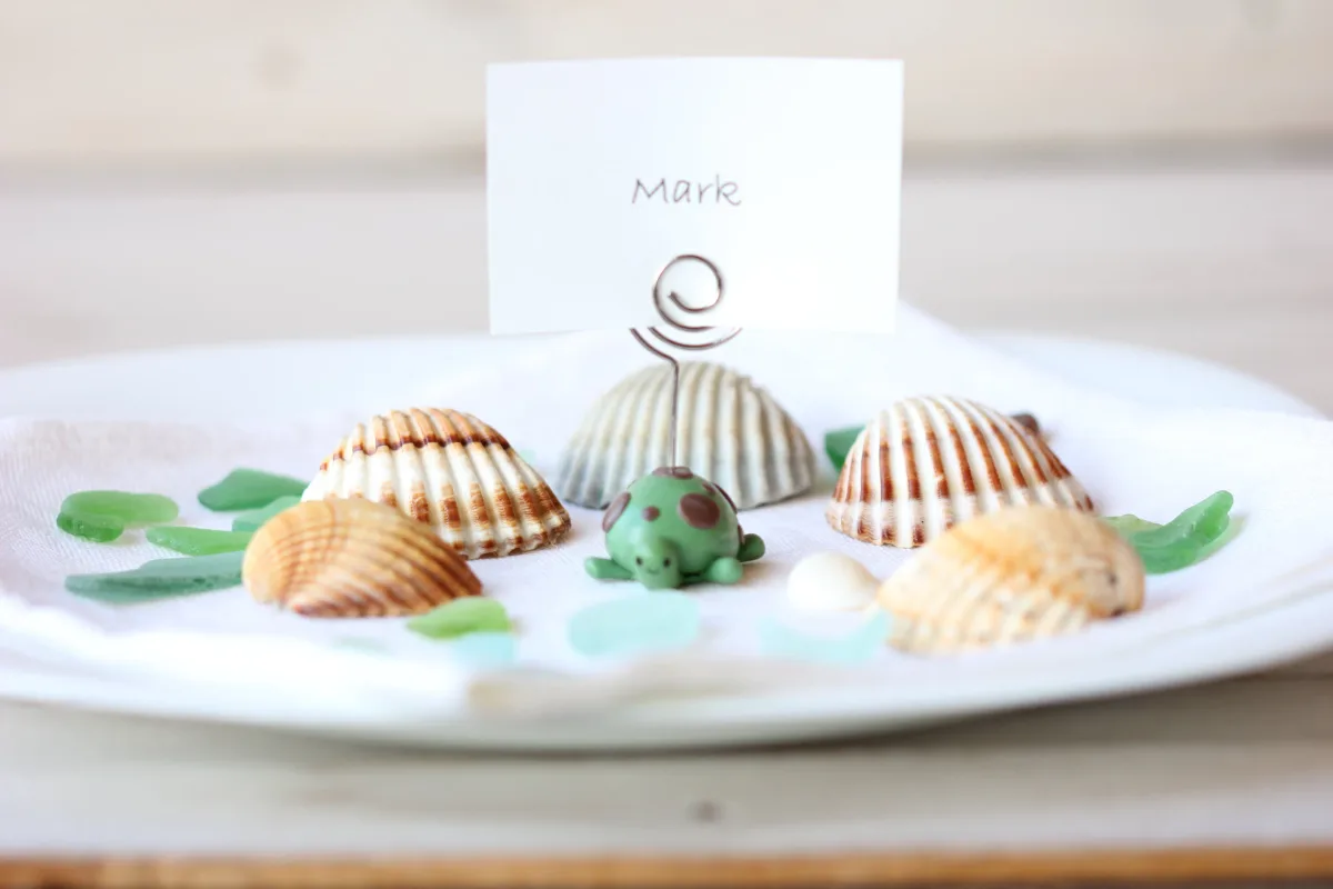 Turtle Figurine Custom Birthday Holiday Name Place Card Holders Table Number Photo Holder Party Favors Beach Wedding Supplies Turtle Lovers 6