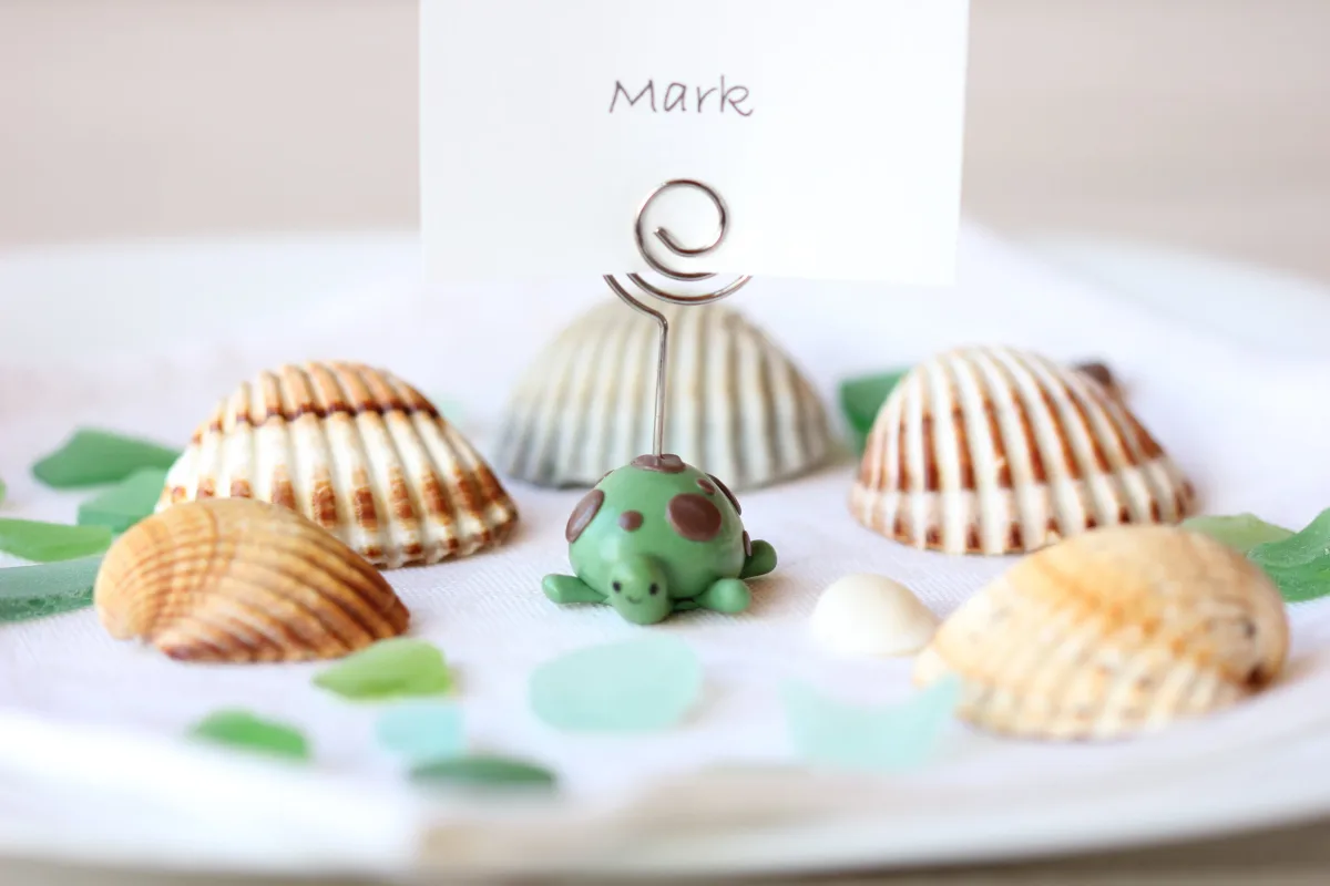 Turtle Figurine Custom Birthday Holiday Name Place Card Holders Table Number Photo Holder Party Favors Beach Wedding Supplies Turtle Lovers 7