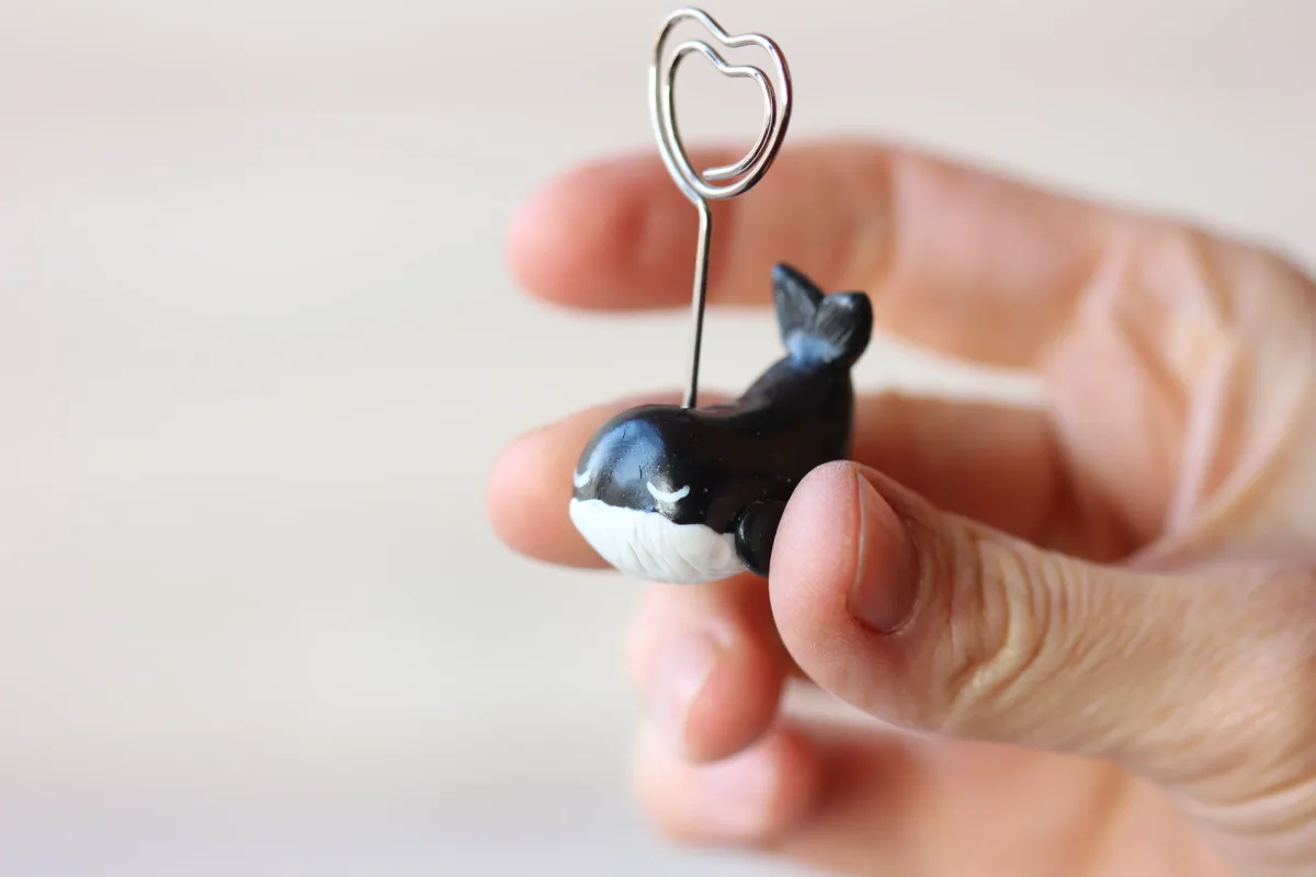 Whale Figurine Custom Birthday Holiday Name Place Card Holders Table Number Photo Holder Party Favors Beach Wedding Supplies Whale Lovers 7