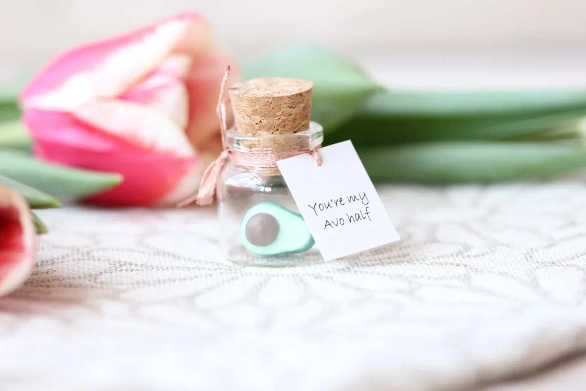Avacado Anniversary Valentines Day Gift for Her For Him, Cute Vegan Gift for Boyfriend Girlfriend Personalized Funny Present