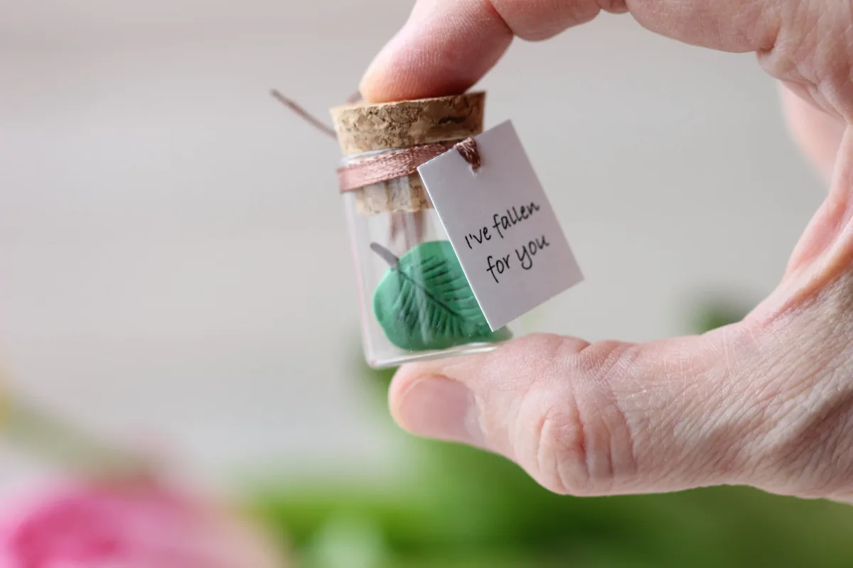 Boyfriend Girlfriend Gift Tiny leaf Anniversary Present for Husband Wife Polymer Clay Miniature Personalized Valentine's Day Cute Gift