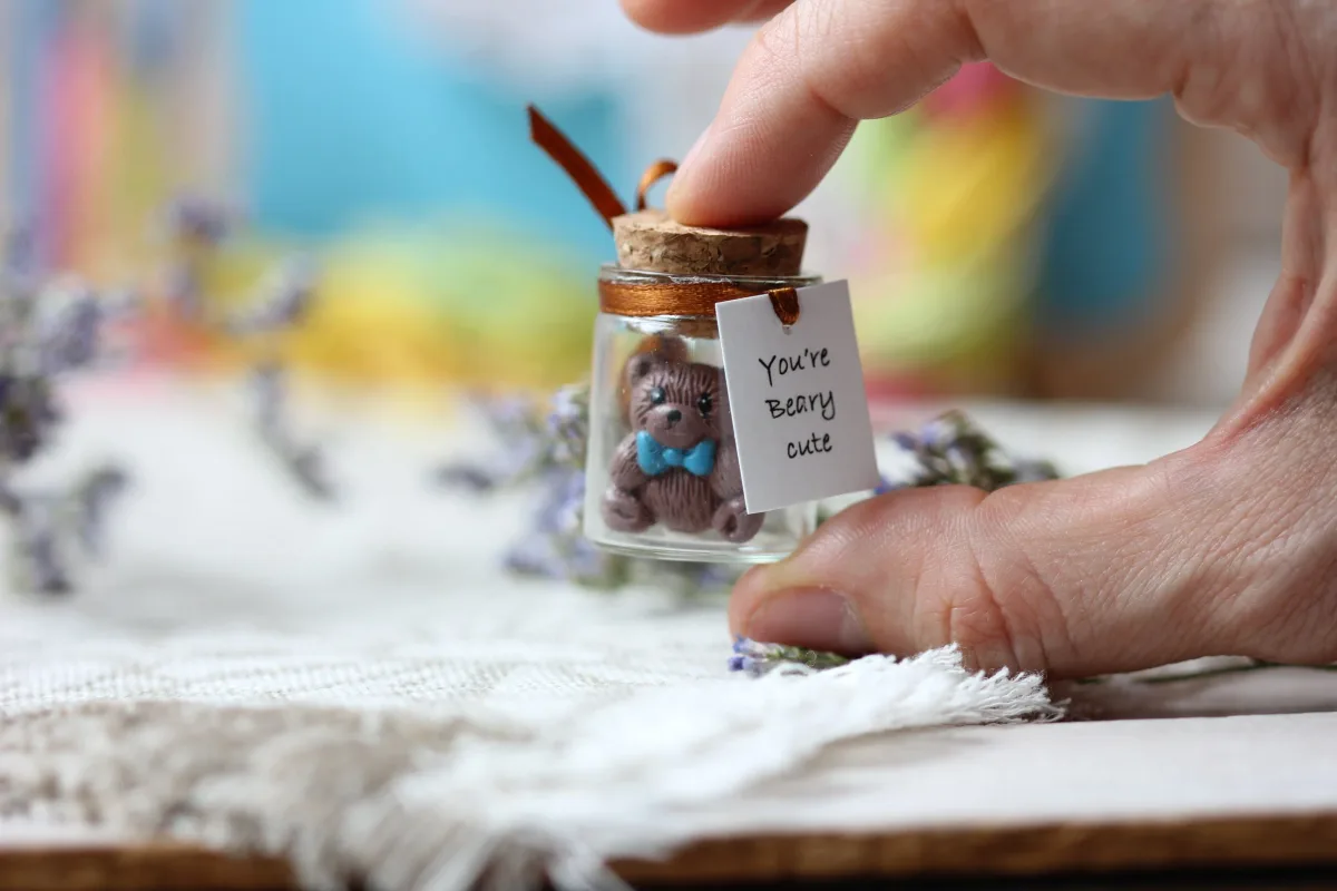 Funny Gift for Boyfriend, Birthday Gift For Him, Anniversary Gift For Boyfriend Personalized Handmade Gift For Husband, Miniature Teddy Bear