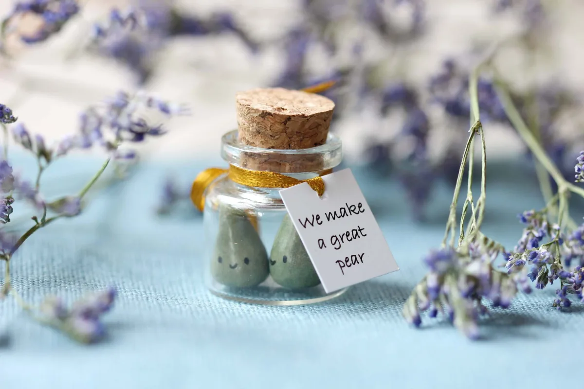 Personalized Funny Boyfriend Girlfriend Romantic Gift Miniature Figurines Pears Vegan Gift Two Pears We make a great pear Anniversary Gift 1