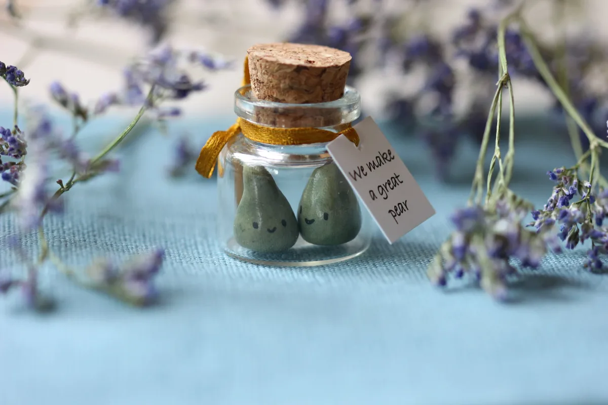 Personalized Funny Boyfriend Girlfriend Romantic Gift Miniature Figurines Pears Vegan Gift Two Pears We make a great pear Anniversary Gift 4