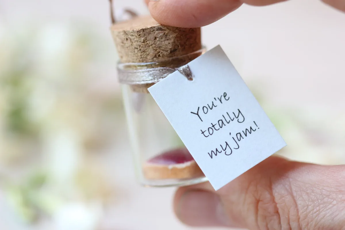 Toastful Expressions: Personalized Glass Bottle with Jam-Topped Toast Birthday Gift Unique Keepsake Valentine's Day Gifts For Her For Him 4