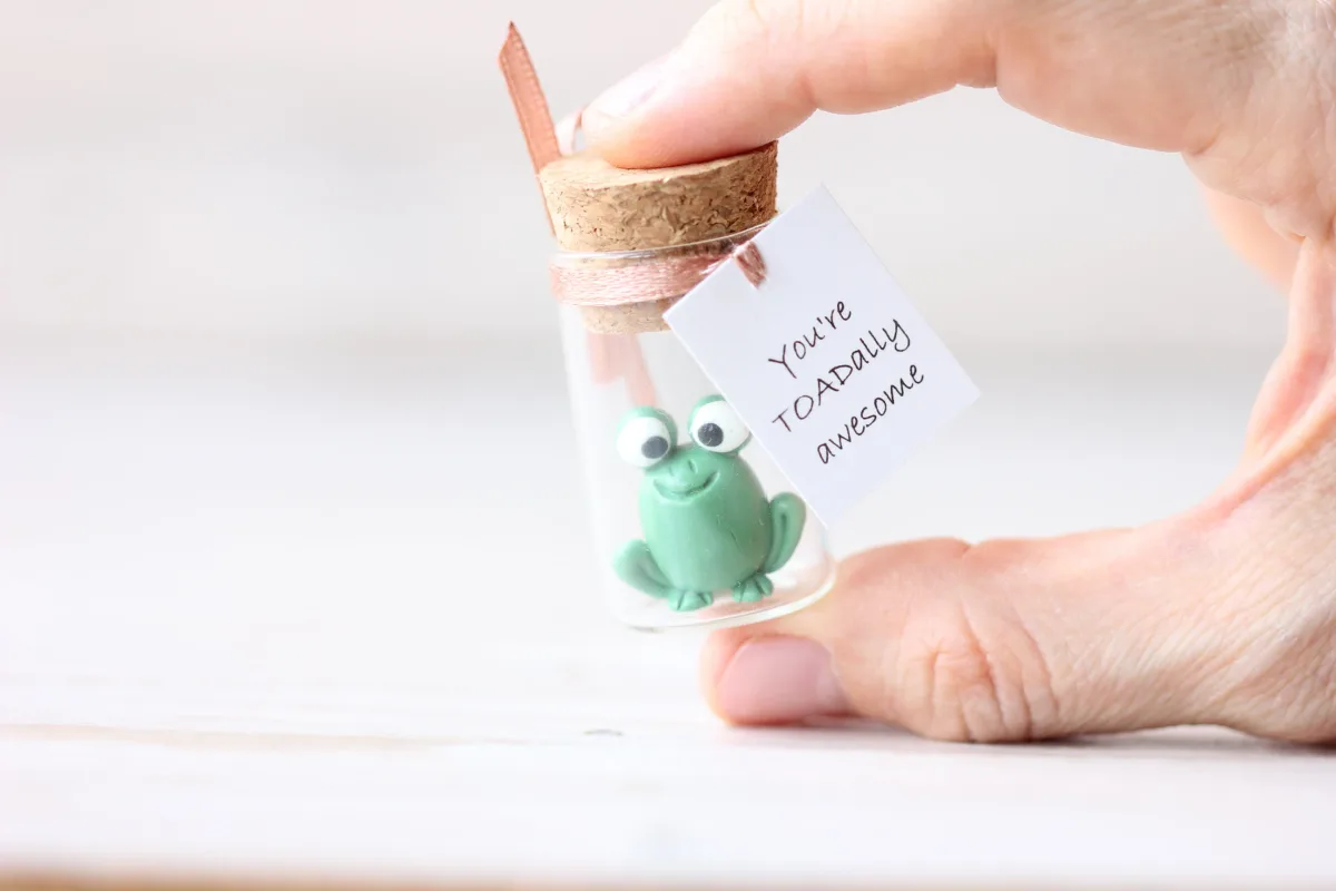 You're TOADally awesome Girlfriend Boyfriend Romantic Funny Valentines Day Gift Cute Toad Handmade Gift for People With a Sense of Humor 4