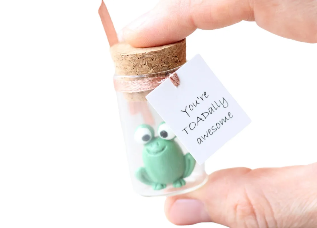 You're TOADally awesome Girlfriend Boyfriend Romantic Funny Valentines Day Gift Cute Toad Handmade Gift for People With a Sense of Humor 6