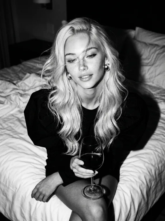 Portrait with a wine glass