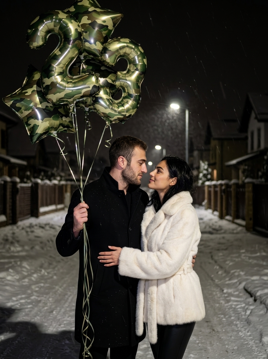 Портрет с шариками на 23 февраля
