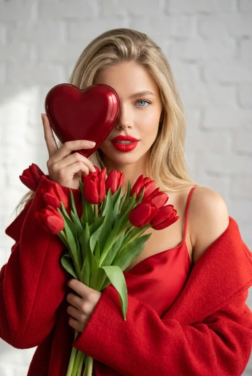 Сердце и тюльпаны