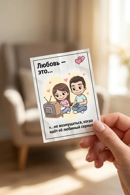 Открытка в стиле "Love is ..."