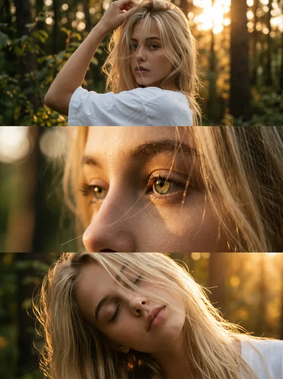 Коллаж в лесу
