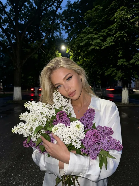 Ночной портрет с сиренью