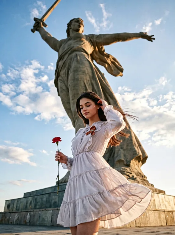 У подножия монумента «Родина-мать зовёт»