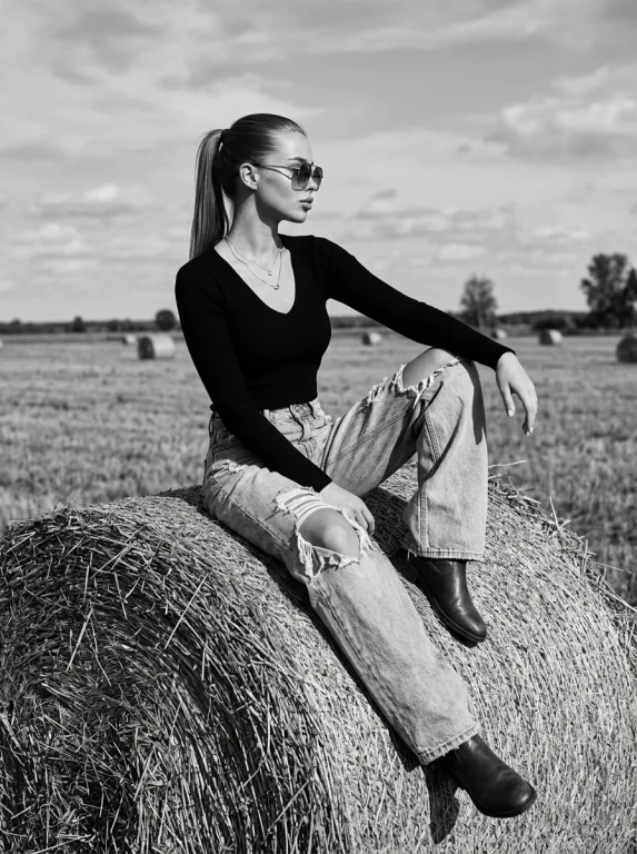 Sitting on Hay