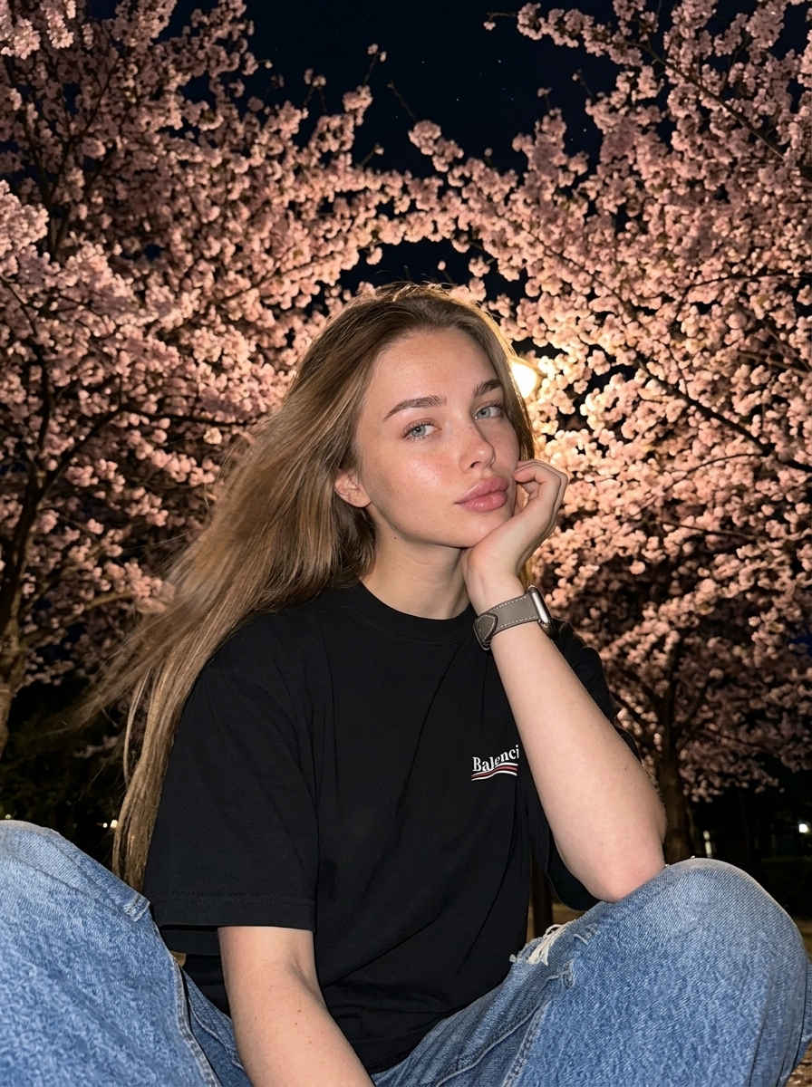 Под сакурой
