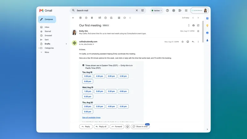 Calendly запускает ИИ-заметки для встреч и ассистента Callie
