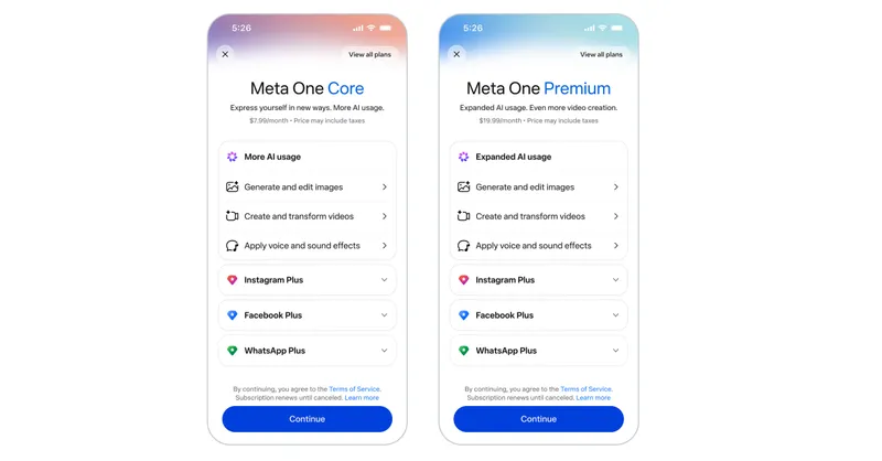Meta вводит подписку Meta One: плати за Instagram, WhatsApp и картинки от ИИ