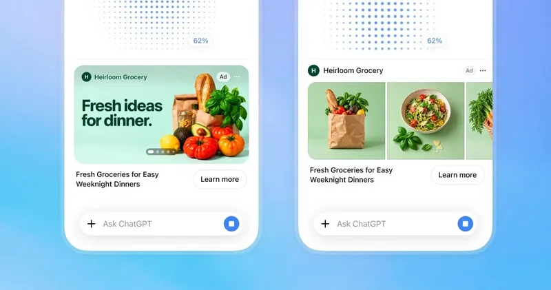OpenAI тестирует визуальную рекламу в ChatGPT