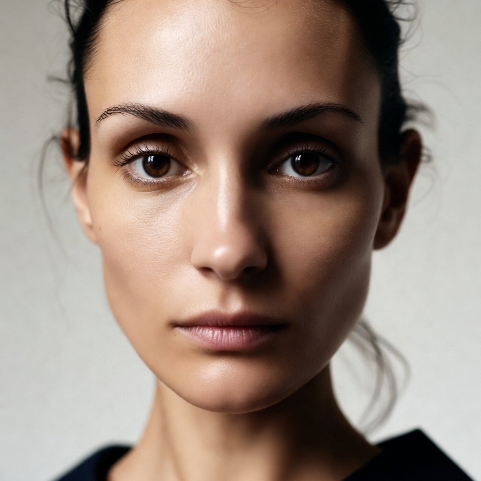 улучшить качество лица и убрать зернистость и сделать шею