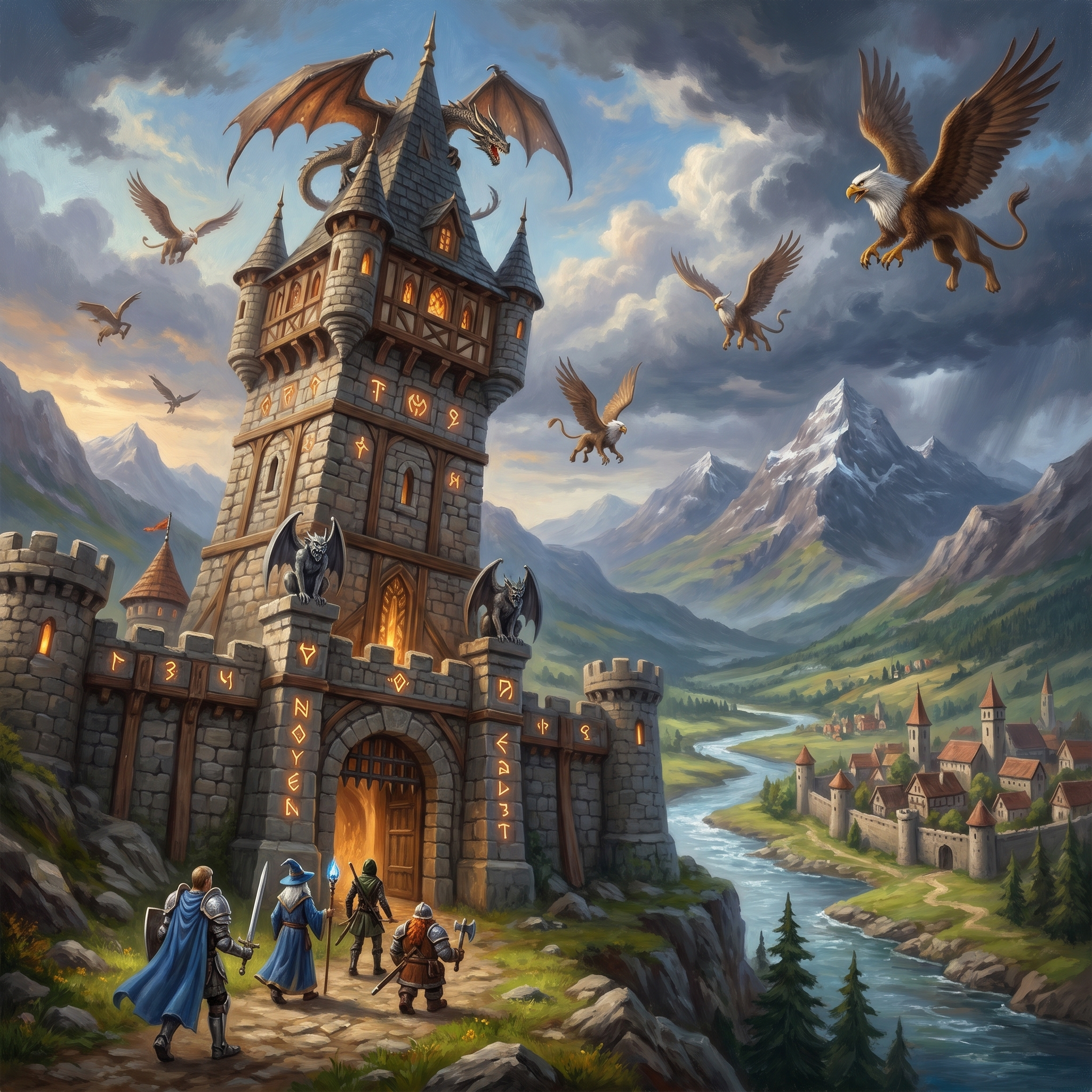 невьянская башня в стиле D&D 