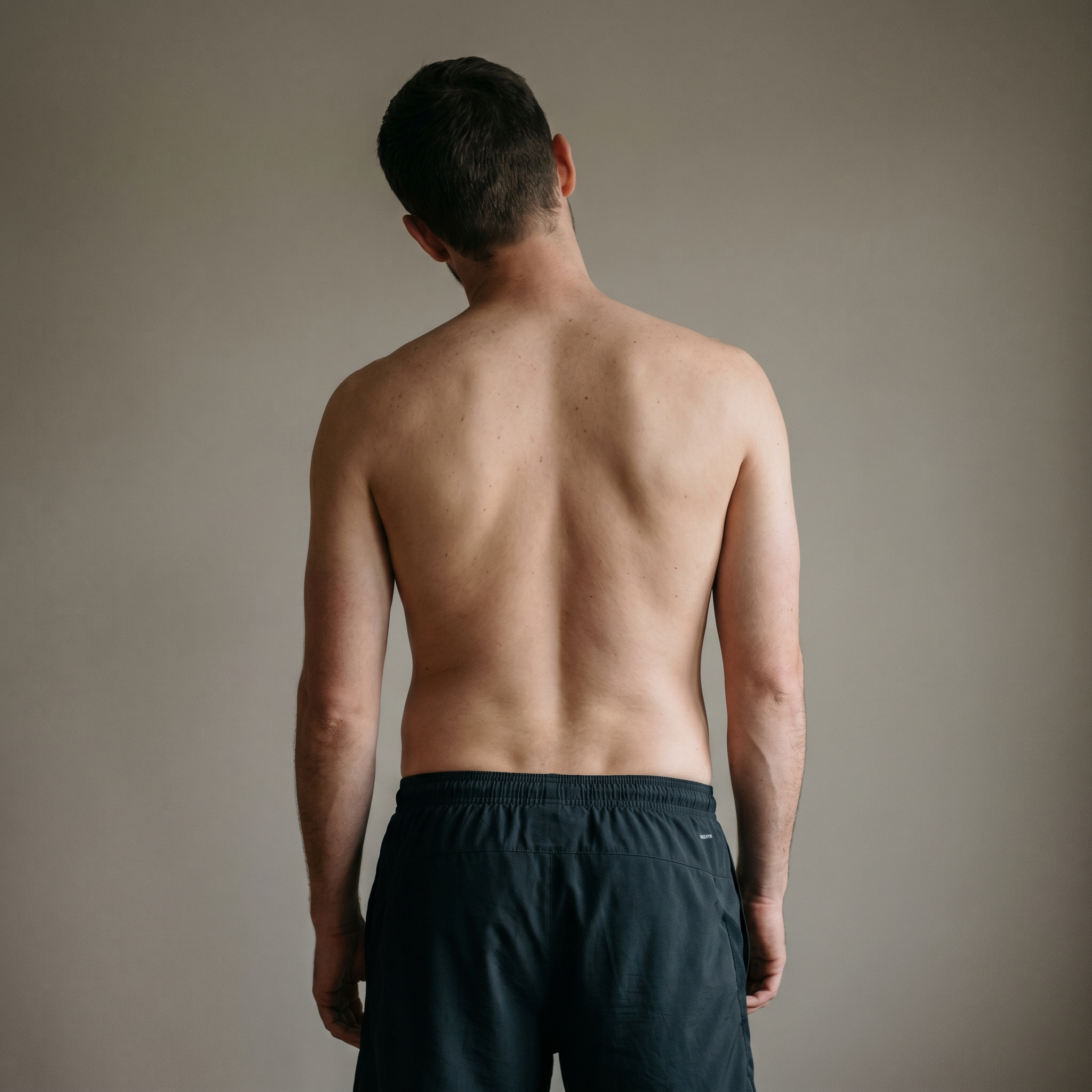 Создать фото  человека со спины без одежды на котором видно,что :
Положение голо