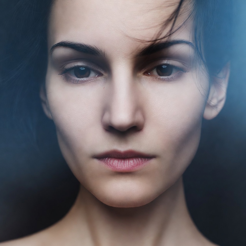 улучшить качество лица и убрать зернистость и сделать шею