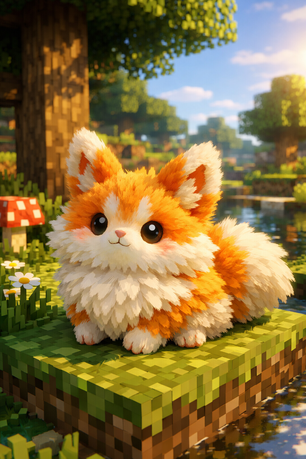 придумай пушистое животное , которое живет в майнкрафте с шейдерами