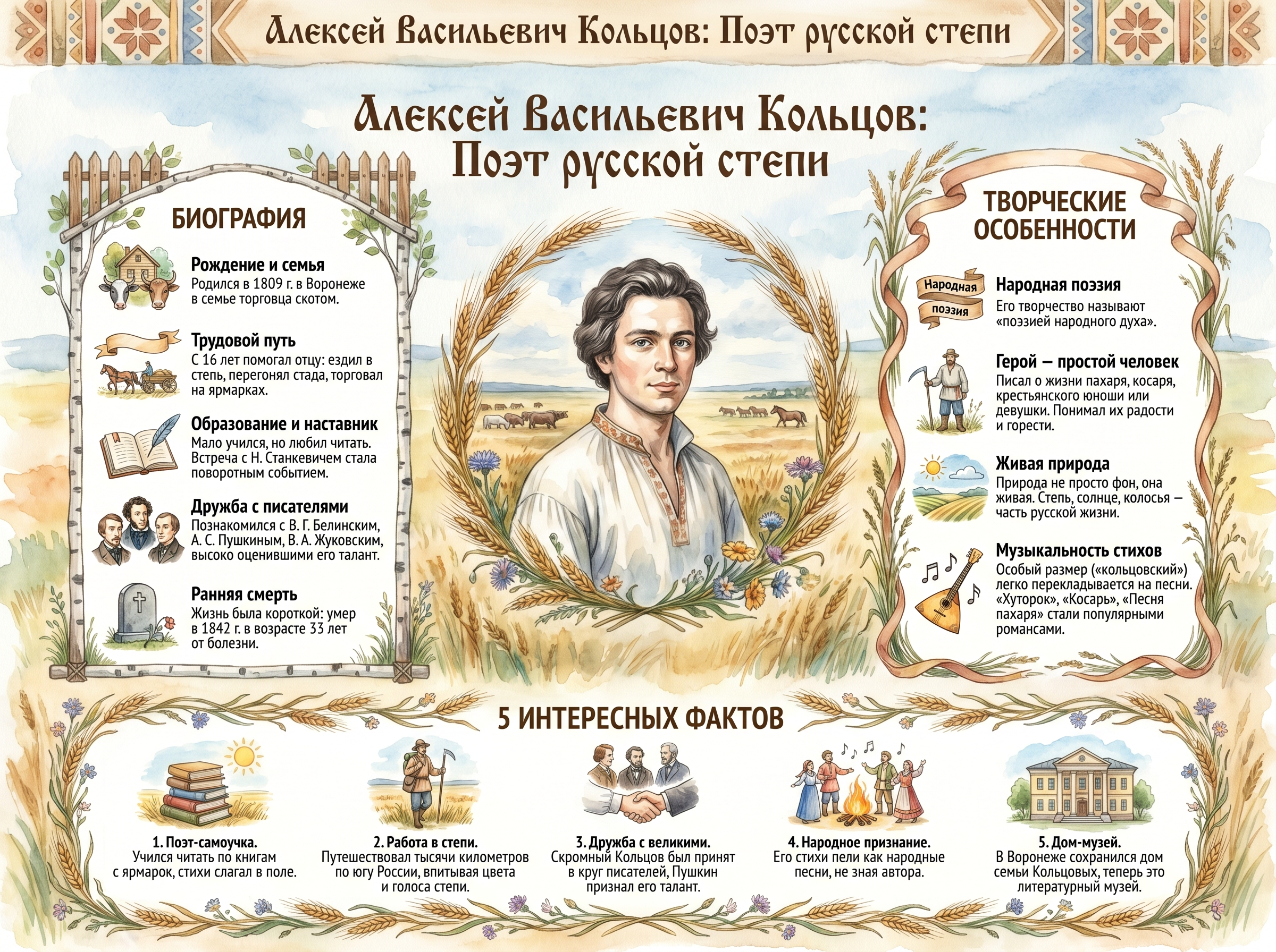 Создай инфографику. Придумай название. Используй только русский язык. Не использ