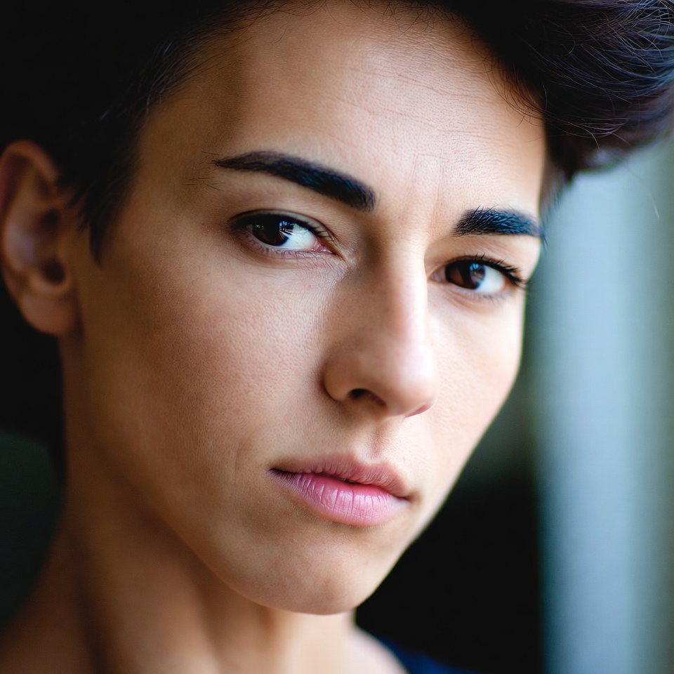 улучшить качество лица и убрать зернистость и сделать шею