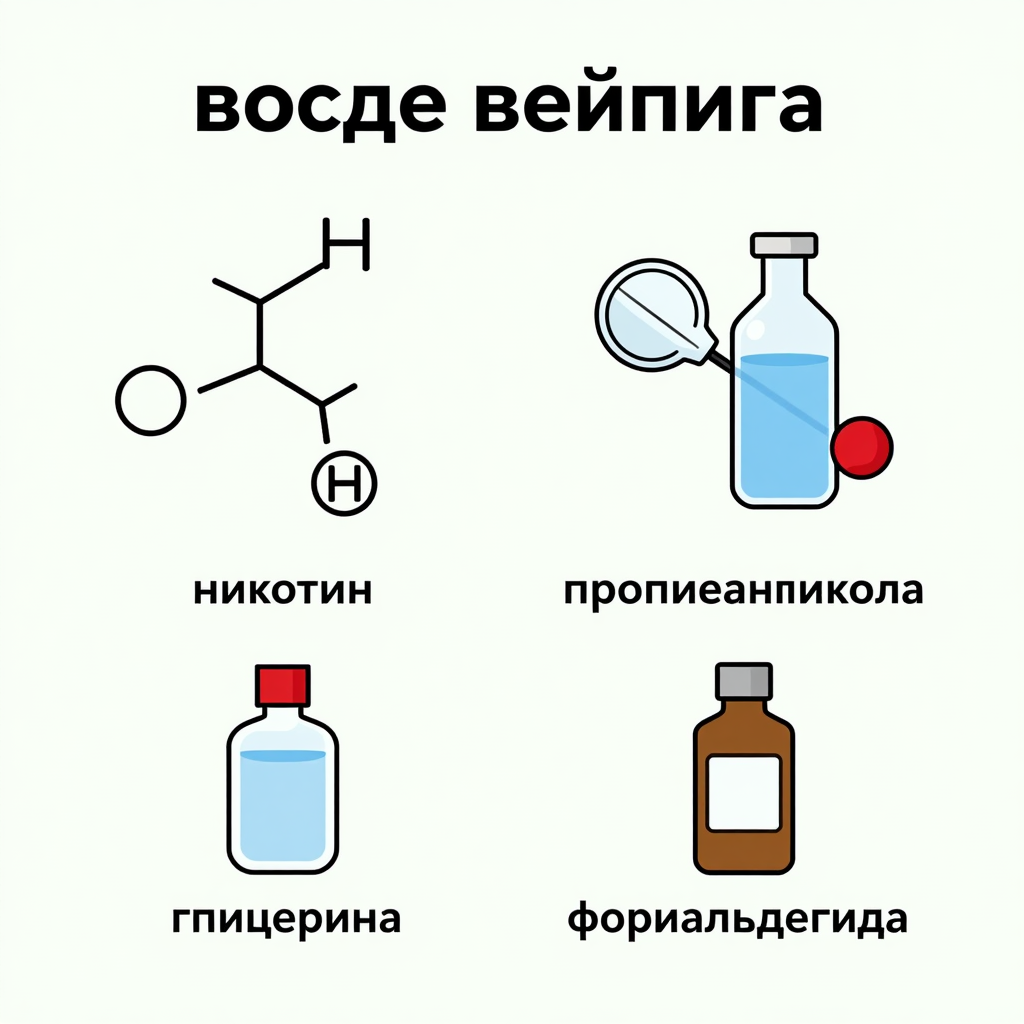 сгенерируй памятку о вреде вейпинга добавь молекулярные формулы никотина ,пропил