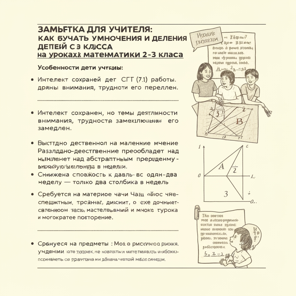 Памятка для учителя: как обучать таблице умножения и деления детей с ЗПР (7.1) н