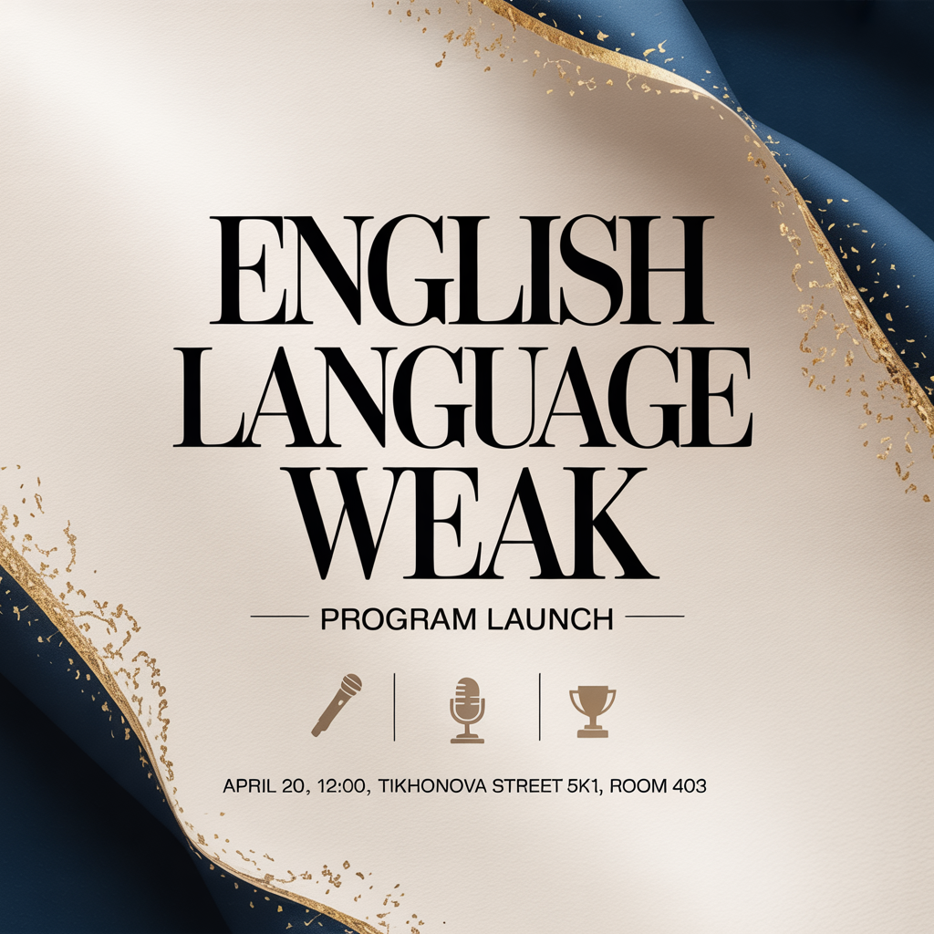 Create a luxury-style vertical event poster for university students. Theme: prog