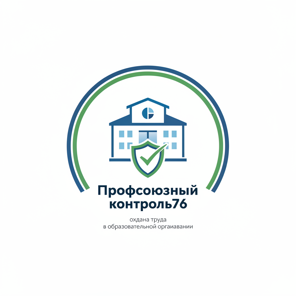 сгенерируй круглую картинку с надписью Профсоюзный контроль 76 (тематика контрол