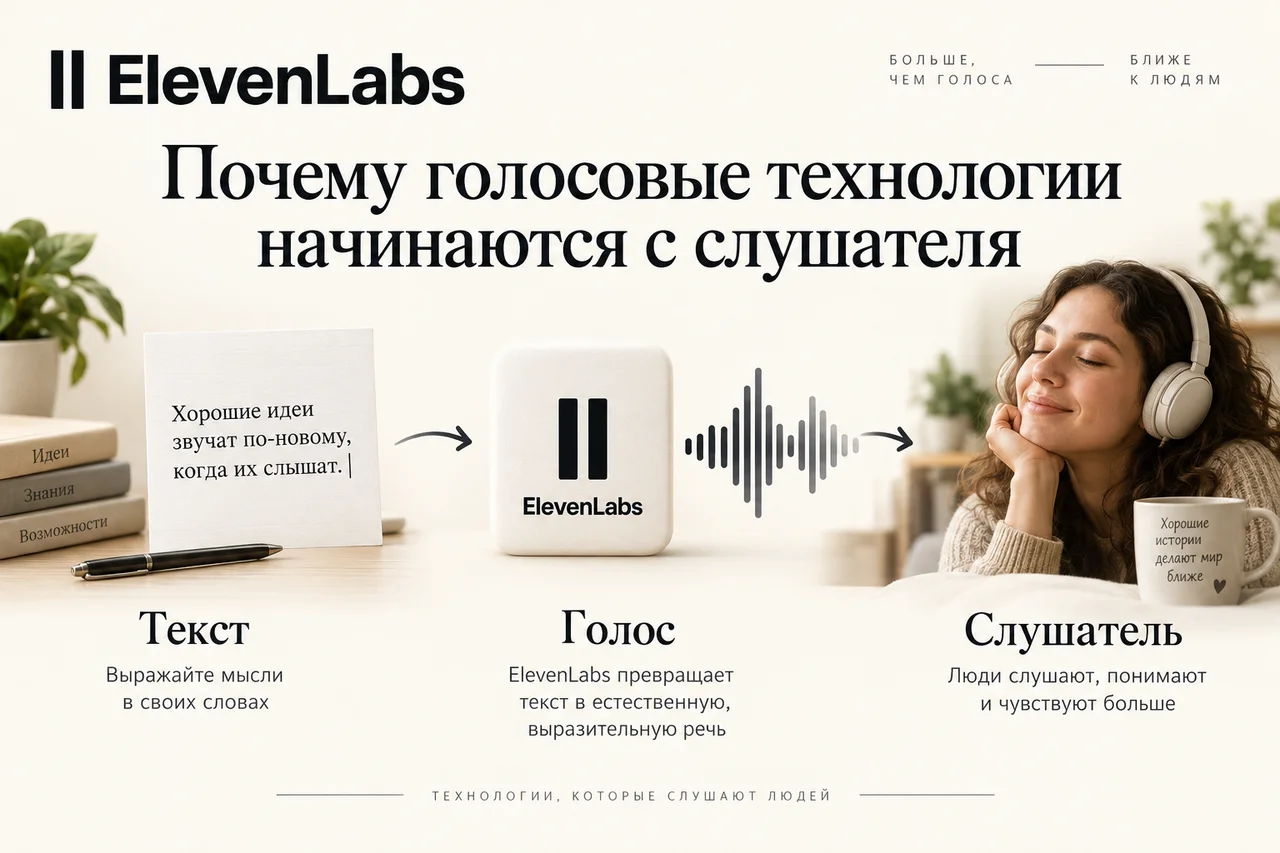 ElevenLabs — Почему голосовые технологии начинаются с слушателя