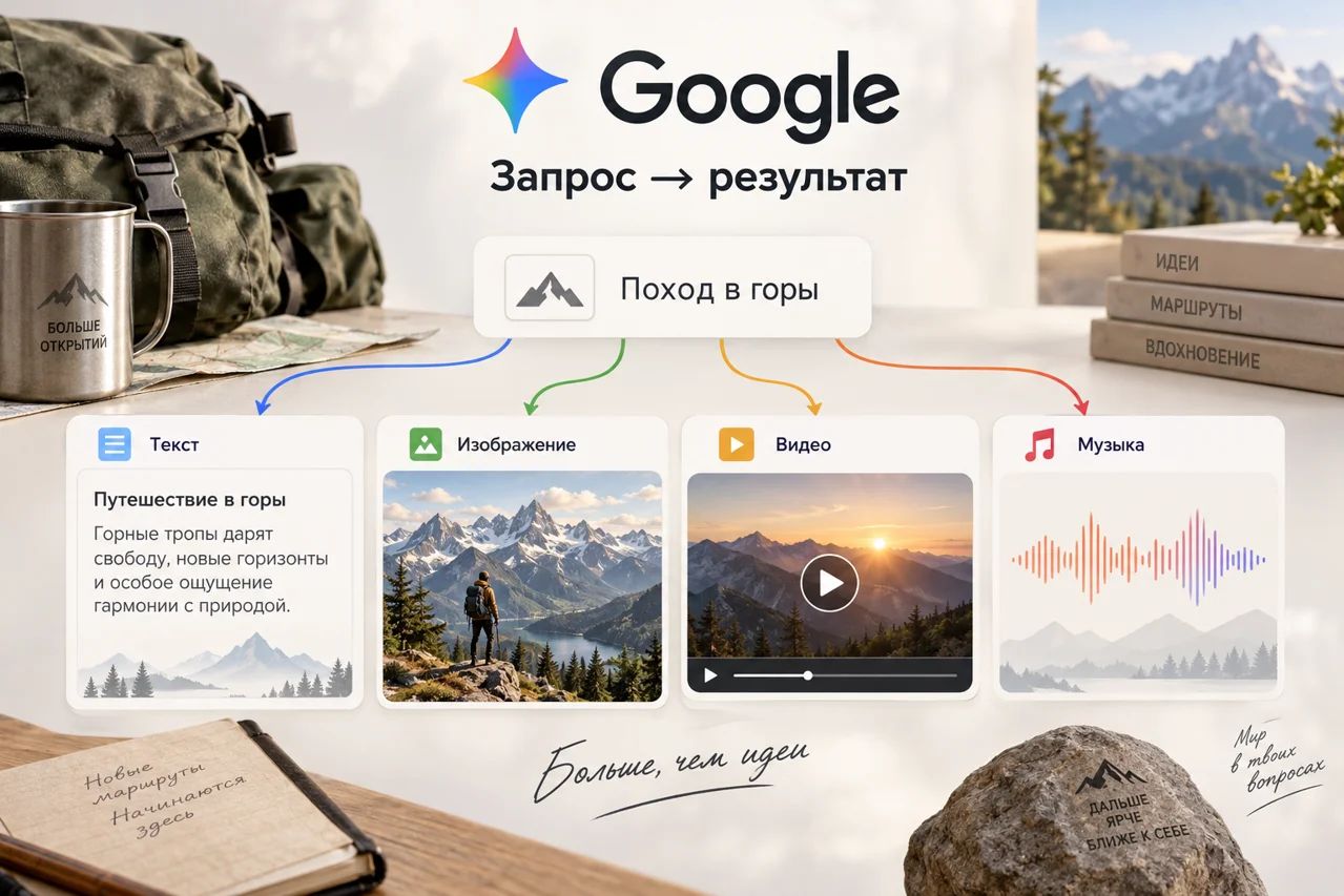 Google: Один замысел — разные форматы