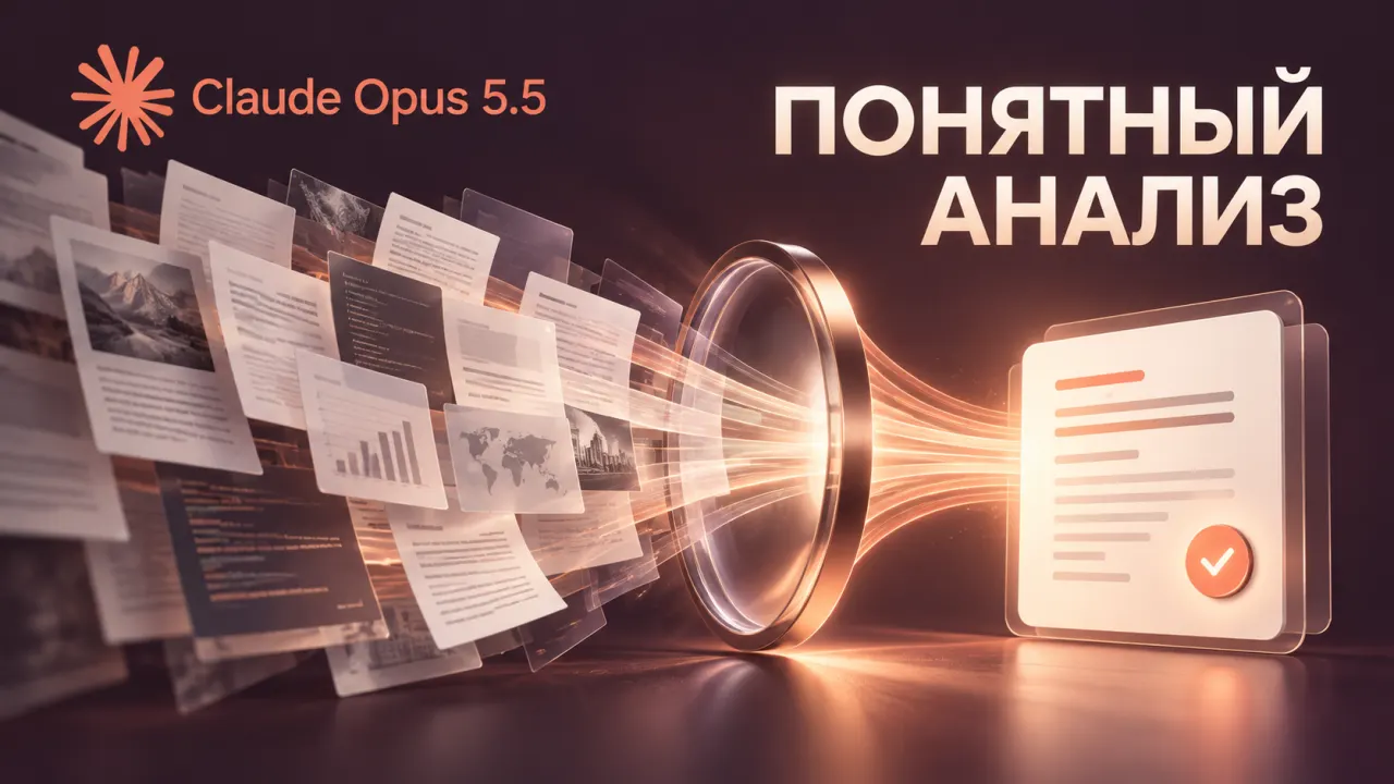 Claude Opus 5.5 помогает собрать сложные материалы в понятный вывод