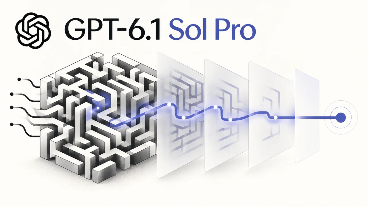 Сложная задача проходит несколько этапов рассуждения в GPT-6.1 Sol Pro