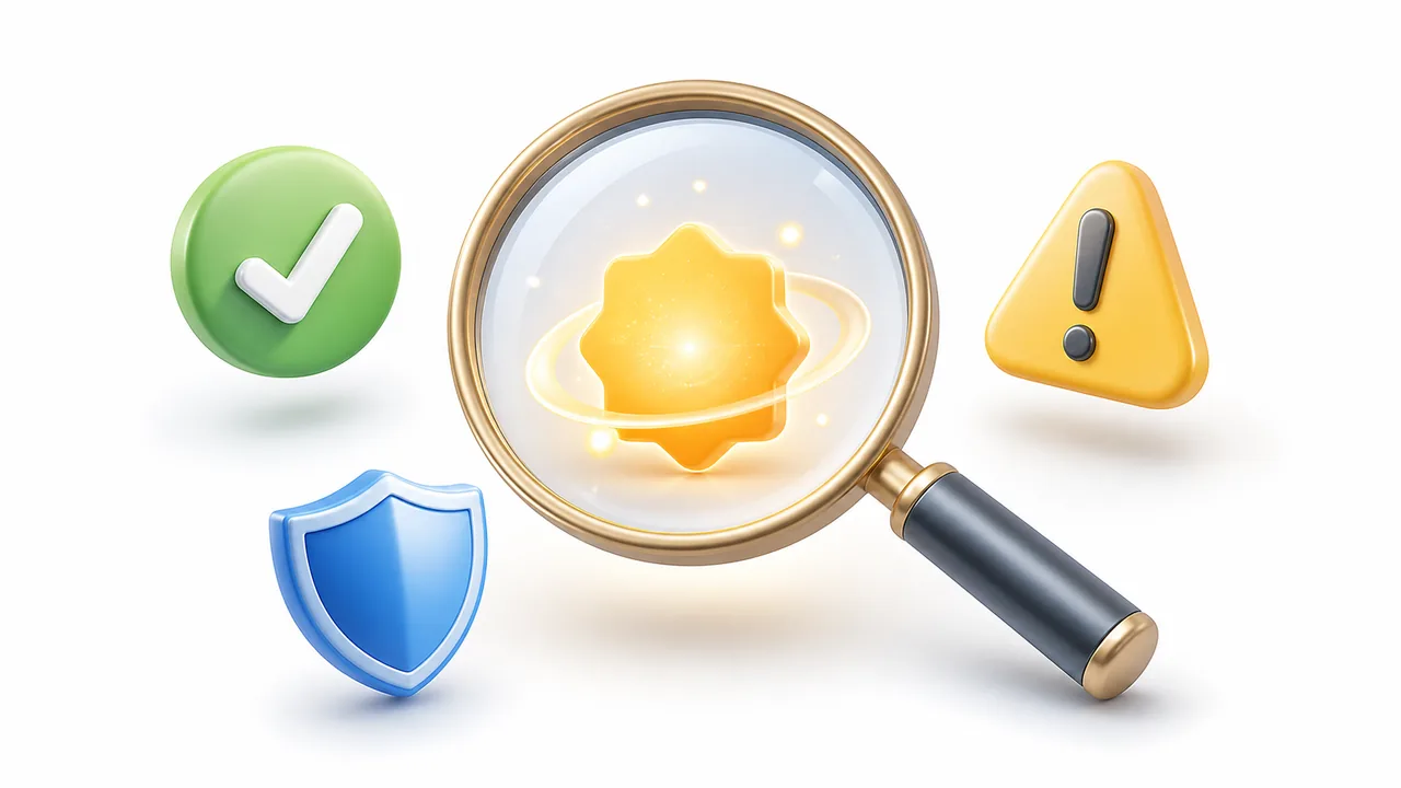 Лупа проверяет выгоду призыв и ограничения рекламного объявления перед публикацией