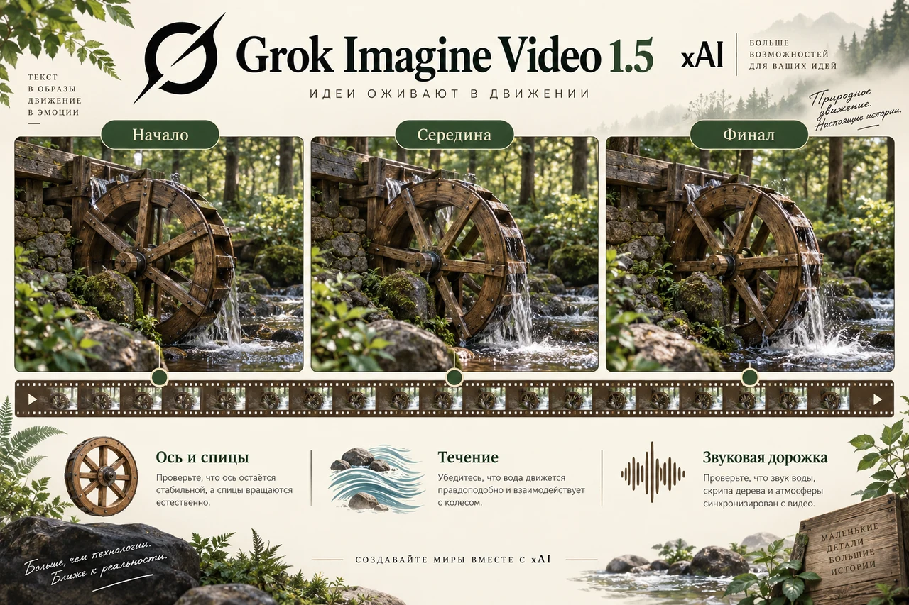 Grok Imagine Video 1.5 — проверка результата
