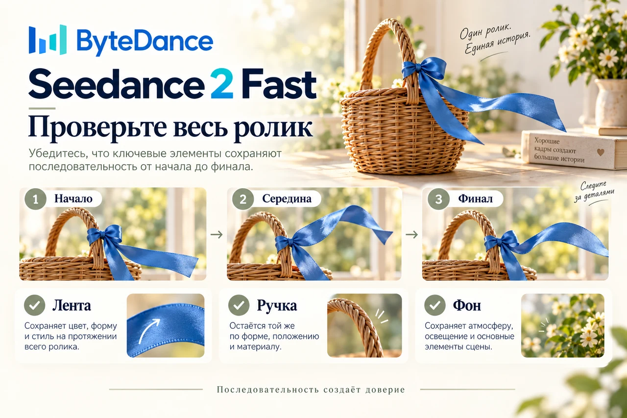 Seedance 2 Fast — проверка результата