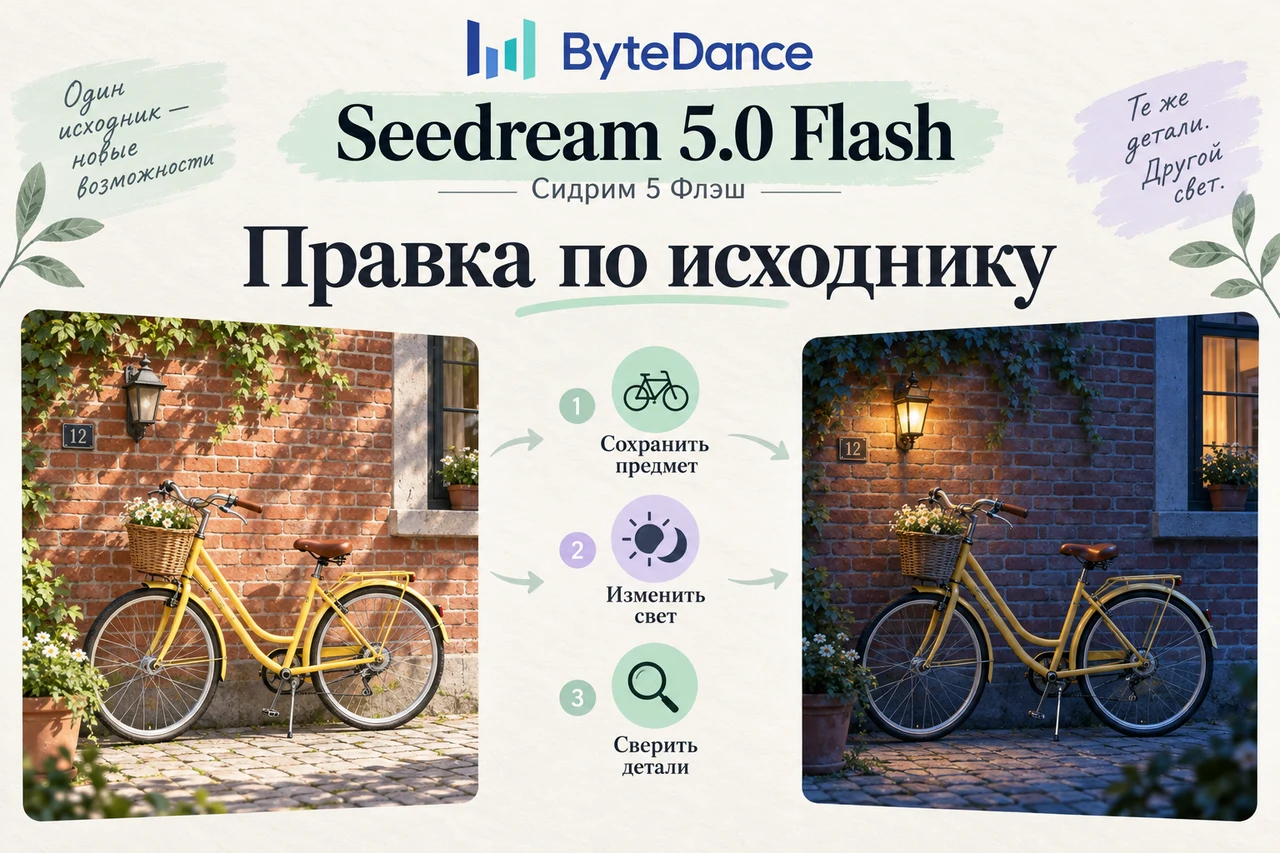 Нейросеть Сидрим 5 Флэш: задайте границы правки — Seedream 5.0 Flash / Сидрим 5 Флэш
