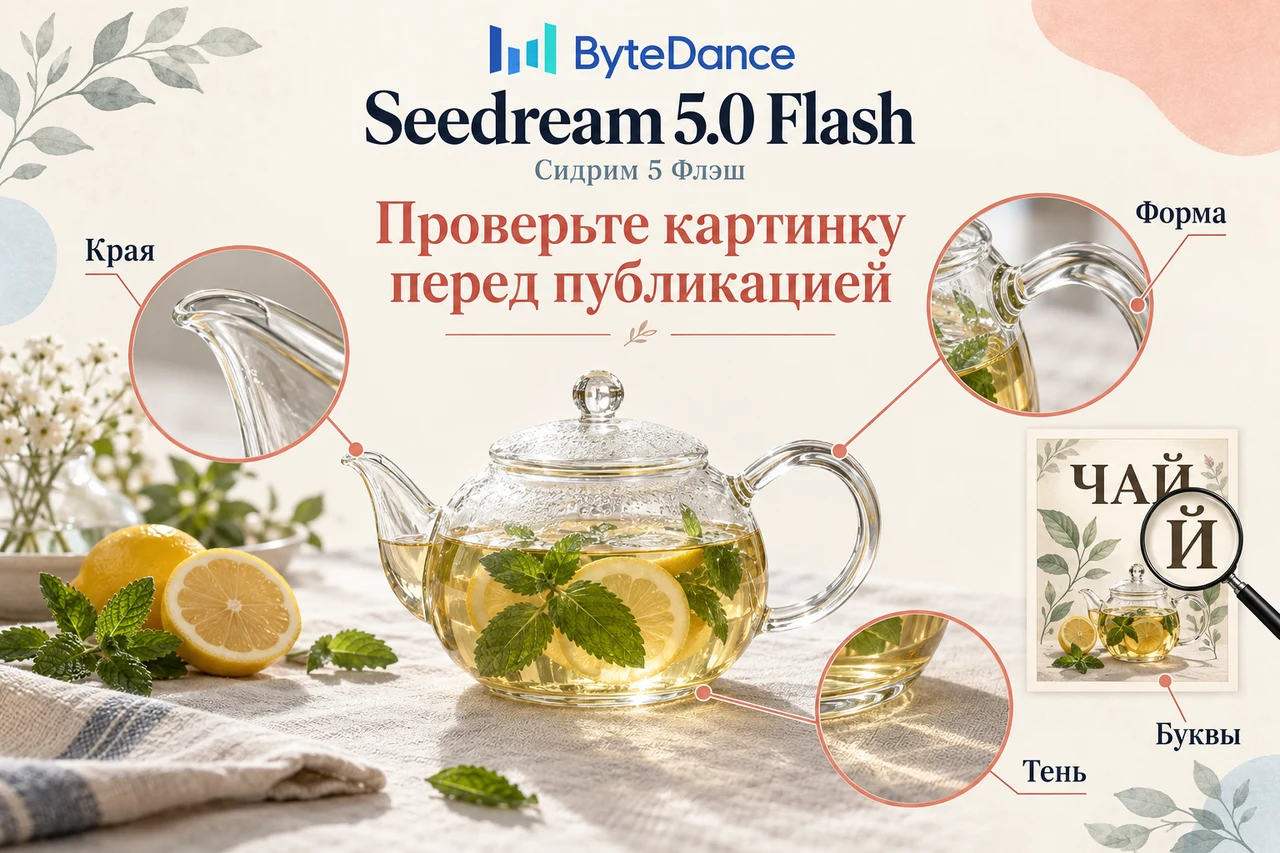 ИИ Seedream 5.0 Flash: оцените форму и буквы — Seedream 5.0 Flash / Сидрим 5 Флэш