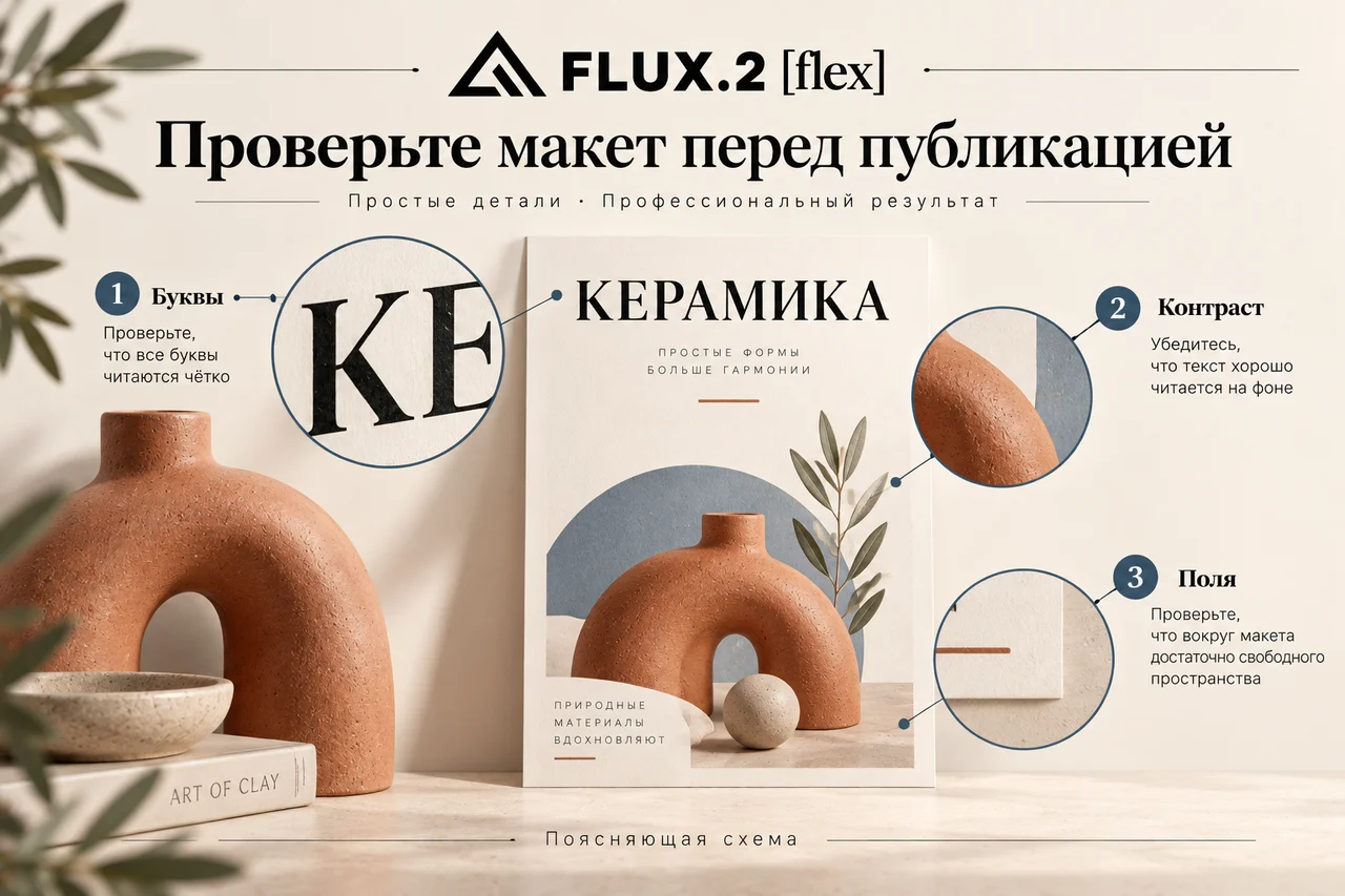 Композиция афиши и вычитка надписи — FLUX.2 [flex]