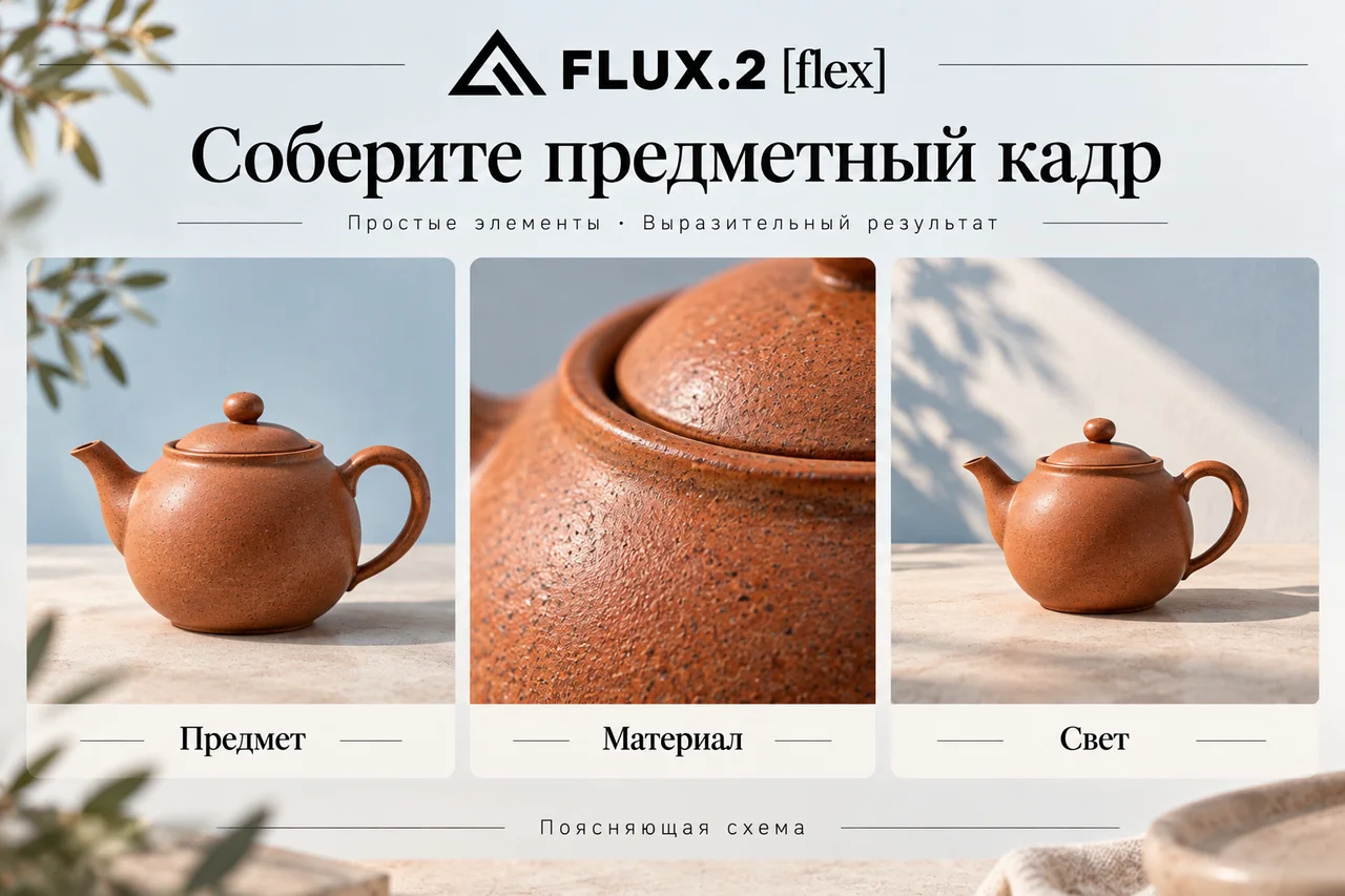 Форма, материал и свет — FLUX.2 [flex]