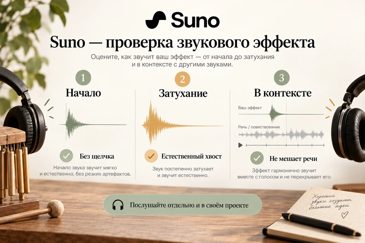 Suno — начало, затухание и проверка в контексте