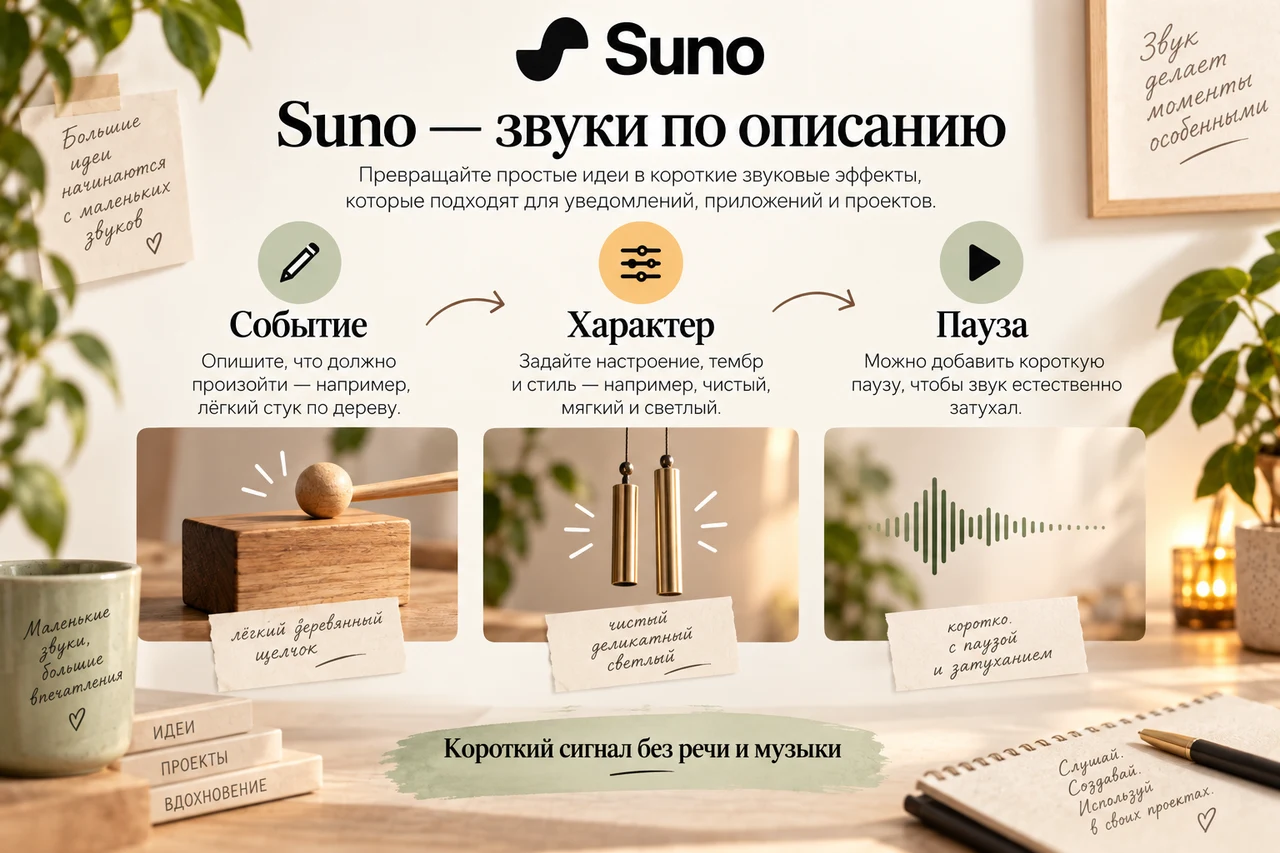 Suno — событие, характер и затухание звука