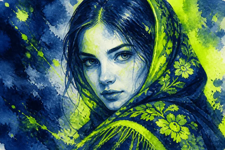 Синий и лайм. глубокий синий с лаймовым акцентом