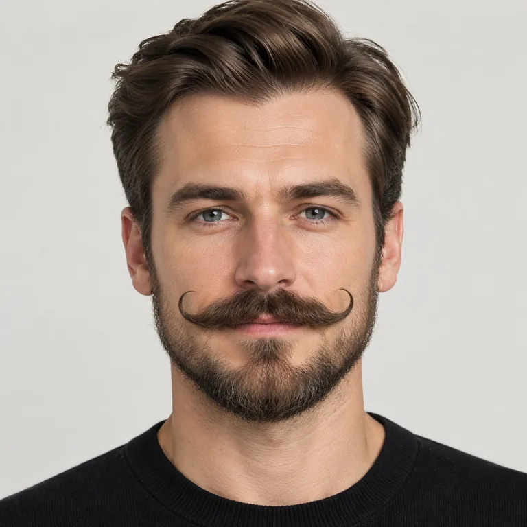 Хендлбар. усы с загнутыми вверх кончиками, handlebar